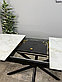 Стол Kenner DF1250 черный/керамика мрамор белый глянец, фото 9