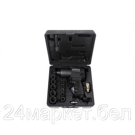 Licota PAW-04006RK2 Гайковерт пневматический ударный 1/2" 563 Нм (57 кГм) с головками 9-27 мм и аксессуарами,