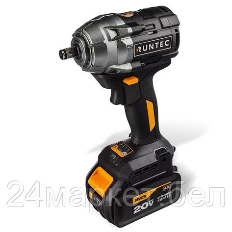 RUNTEC RT-IW750 Гайковерт ударный аккумуляторный RUNTEC PRO 1/2", 20В, 2*4Ач, 750Нм, фото 2