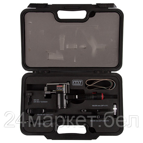 MIGHTY SEVEN QB-325N MIGHTY SEVEN Пневматическая ленточная шлифовальная машина, 16 000 об/мин, 4 насадки, кейс, фото 2