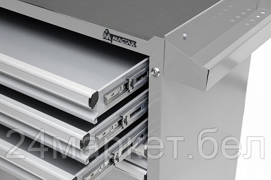 МАСТАК 521-06581MG МАСТАК Тележка инструментальная, 6 полок, «ОПТИМА», серая, фото 2