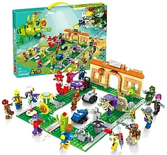 Конструктор 90086 (dz0004) Зомби против растений Сражение за дом 687 деталей 16 героев