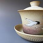 Гайвань с журавлями бежевая, 180 мл, фото 4