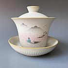 Гайвань с пейзажем кремовая, 180 мл, фото 2