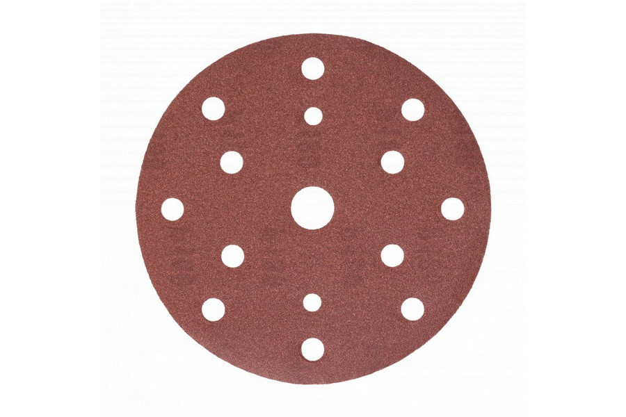 Круг шлифовальный на липучке по дереву/металлу  D150 мм G180 5шт - HT8D136
