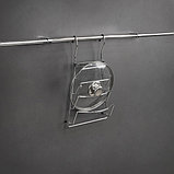 Корзина (полка) для крышек на трубу d16 хром, фото 3