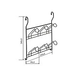 Корзина (полка) для стаканов на релинг d16 мм, фото 2