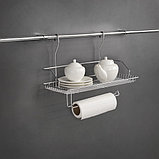 Корзина (полка) одинарная+бумага на трубу d16 мм, фото 3