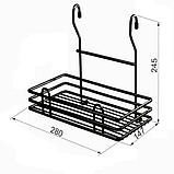 Полка одинарная на релинг, хром, фото 2