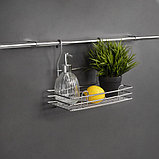 Полка одинарная на релинг, хром, фото 3