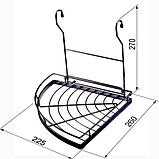 Корзина (полка) угловая одинарная на трубу d16, фото 2