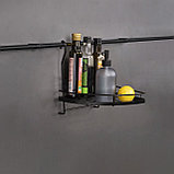 Корзина (полка) угловая одинарная на трубу d16 черная, фото 3