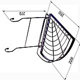 Корзина (полка) угловая одинарная на трубу d16 черная, фото 2