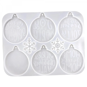 Форма силиконовая Ёлочные шары, 6 ячеек