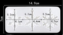 Форма силиконовая 3 снежинки,