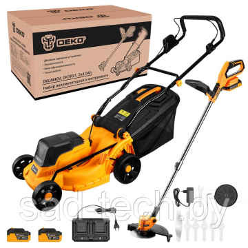 Набор садового аккумуляторного инструмента DEKO (DKLM40V, DKTR21) 081-2035