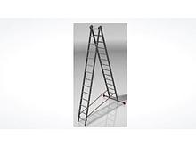 Лестница алюм. 2-х секц. 358/666/380см 2х14 ступ., 16кг  NV3220 Новая Высота