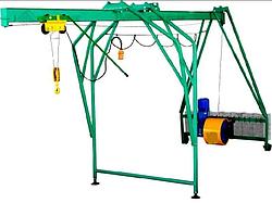 Кран в окно (подъемник) строительный Умелец, г/п 320 кг, Н=75м, в комплекте с противовесами