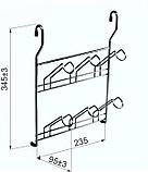 Корзина (полка) для стаканов черная на релинг d16 мм, фото 2