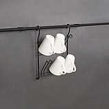 Корзина (полка) для стаканов черная на релинг d16 мм, фото 3