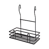 Корзина (полка) одинарная черная на релинг 16 мм, фото 4