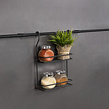Корзина (полка) двойная малая черная на трубу d16, фото 3