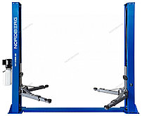 Подъемник 2х стоечный 4т, со снятием стопоров с одной колонны (синий) NORDBERG N4120BM-4B