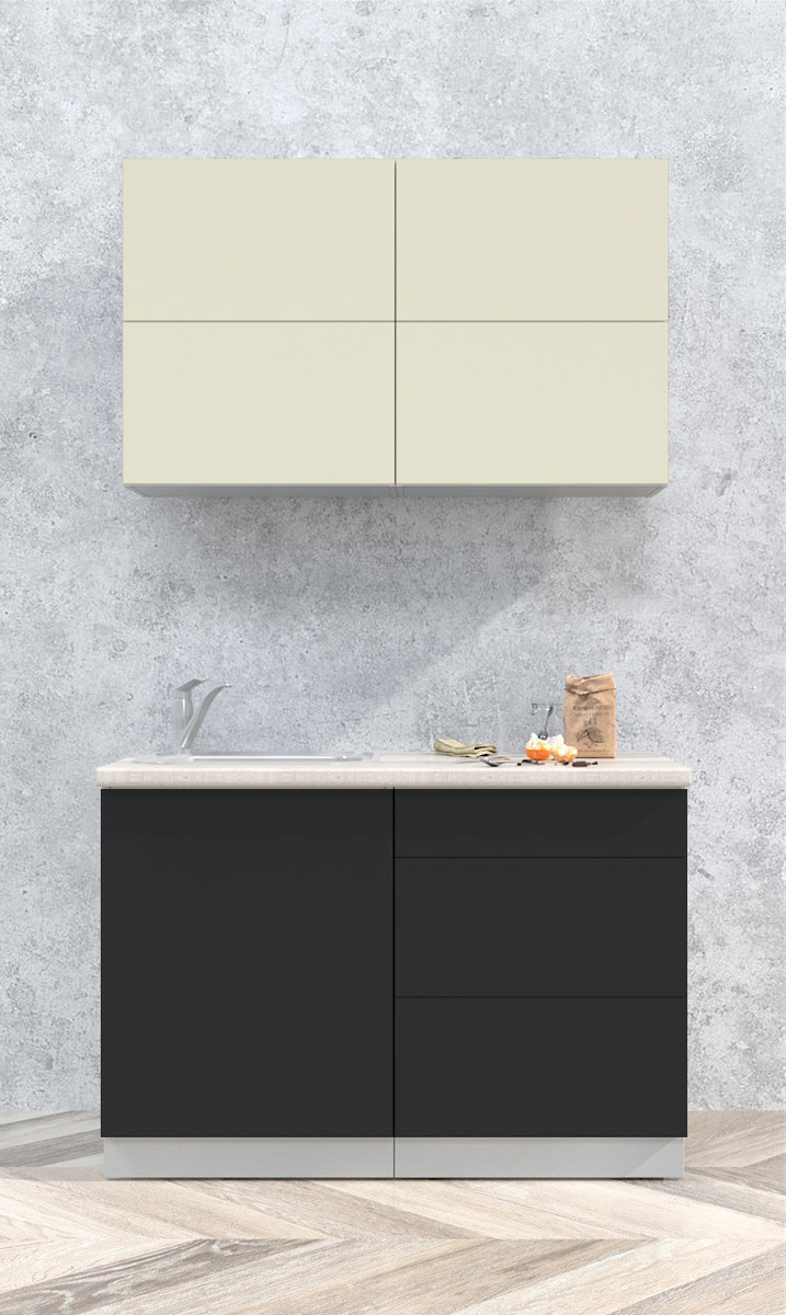 Кухня Матте 1.2А Кашемир - Пепел