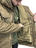 Куртка тактическая м-65 с отстёгивающейся флисовой подкладкой, цвет - песочный, фото 6
