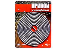 Припой ПОС 61 трубка, спираль ф2мм, с канифолью