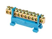 Шина "N" нулевая 6х9мм 10 групп с изолятором на DIN-рейку мал. стойка Юпитер