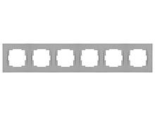 Рамка 6-ая горизонтальная серая, RITA, MUTLUSAN