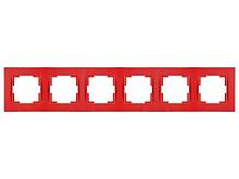 Рамка 6-ая горизонтальная красная, RITA, MUTLUSAN