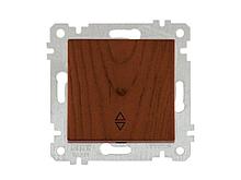 Выключатель проходной 1-клав. (скрытый, без рамки, пруж. зажим) орех, RITA, MUTLUSAN