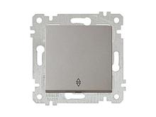 Выключатель проходной 1-клав. (скрытый, без рамки, пруж. зажим) титан, RITA, MUTLUSAN