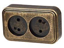 Розетка 2-ая (открытая, б/з) бронз., Стандарт, Юпитер