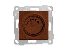 Выключатель поворотный (диммер) (скрытый, без рамки, винт. зажим, 600Вт) орех, RITA, MUTLUSAN