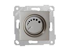 Выключатель поворотный (диммер) (скрытый, без рамки, винт. зажим, 600Вт) титан, RITA, MUTLUSAN