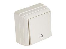 Выключатель 1-клав. проходной (открытый), кремовый, BRON, MUTLUSAN