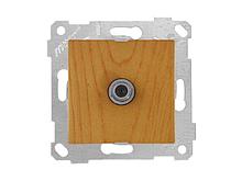 Розетка телевиз. 1-ая (скрытая, без рамки, с/з, 11dB, переходная) дуб, RITA, MUTLUSAN