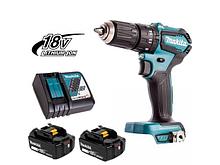 Аккум. ударная дрель-шуруповерт MAKITA LXT DHP 483 RTJ MAKPAC