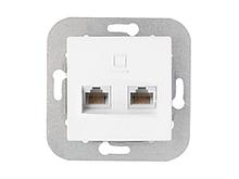 Розетка 2-ая компьютерная (скрытая) белая, Уют, Bylectrica