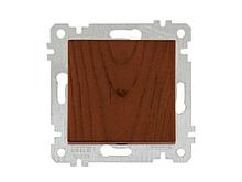 Выключатель 1-клав. (скрытый, без рамки, пруж. зажим) орех, RITA, MUTLUSAN