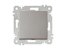 Выключатель 1-клав. (скрытый, без рамки, пруж. зажим) титан, RITA, MUTLUSAN