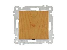 Выключатель 1-клав. двухполюсный (скрытый, без рамки, пруж. зажим) дуб, RITA, MUTLUSAN