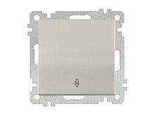Выключатель проходной 1-клав. (скрытый, без рамки, винт. зажим) титан, DARIA, MUTLUSAN