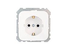 Розетка 1-ая (скрытая, с/з) белая, Гармония, BYLECTRICA
