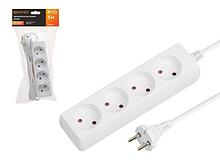 Удлинитель 3м (4 роз., 2,2кВт, б/з, ПВС 2х0,75) Юпитер