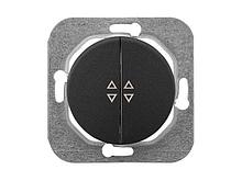 Выключатель 2 клав. проходной (cкрытый, 10А) графит, Прованс, Bylectrica