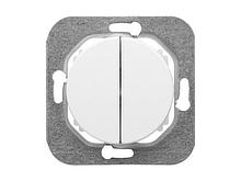 Выключатель 2 клав. (cкрытый, 10А) белый, Прованс, Bylectrica